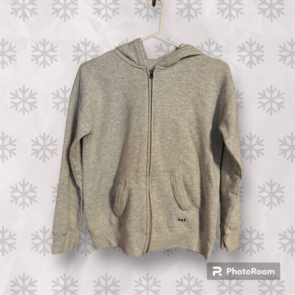 Kids 11/12 Light Gray Zip Up Hoodie